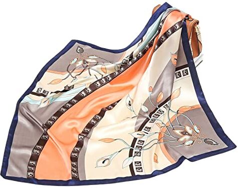 WEIGEER Silk Scarf Women Sciarpa di seta da donna, scialle fazzoletto per lunga sciarpa leggera, da spiaggia, cintura vintage scialle Christmas Decorations Scarf Belt Butterfly Shawl (Marrone)