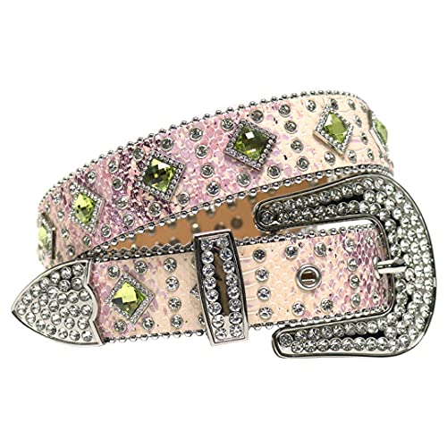 Dsimilarl Moda Western Diamante Borchiato Cinture Largo Fibbia Bling Cinturino di Lusso Strass Cintura Ceinture Femme Ceinture Homme Rosa 46