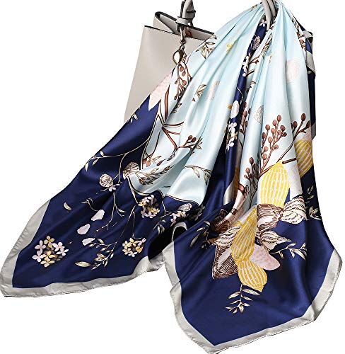 Ecroon A Blu Seta Scarf, a, Taglia Unica da Donna