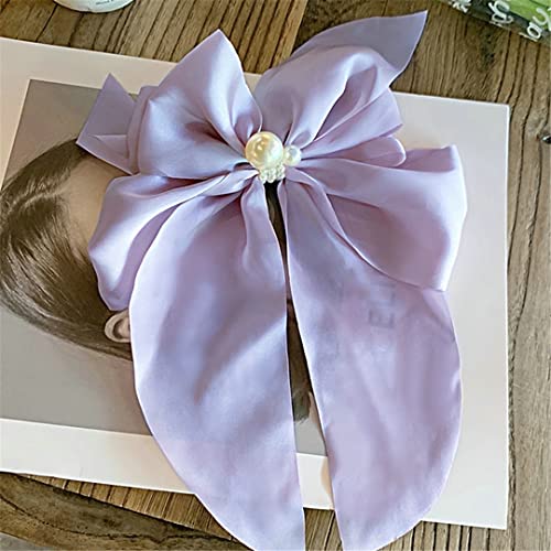 Suwequest Fiori Grandi Fermagli Per Capelli Barrettes Annodato Lungo Nastro Chiffon Tornante Per Le Donne Ragazze Accessori Per Capelli Stile Cerchietto 4 stile