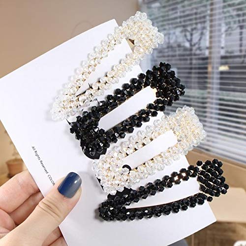 GYYOU Pearl Shining Crystal Hair Clip Oro Hairpin Headwear Per le Donne Slide Grips Barrette Anatra Hairpin Accessori per Capelli