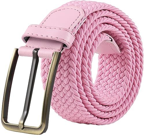 BOZEVON Cintura Elasticizzata Intrecciata Cinture in Tessuto Casual Unisex Cintura Casual Vintage Cinturone Stretch Cinta Regolabile per Uomini e Donne