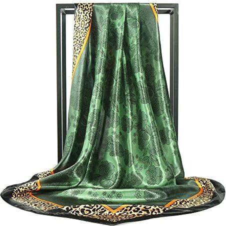 Ecroon Green Silk Scarf, Acrylic