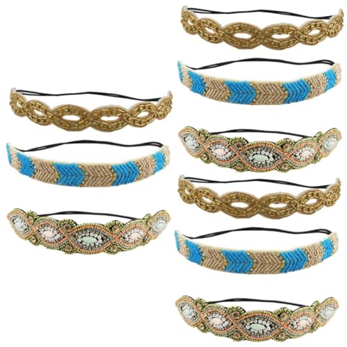 Beaupretty 9 Pz di strass sciarpe da donna per ragazza diadema d'oro cerchietti bambina hijab cerchietto per per Moda copricapo gemma sciarpa Mancare