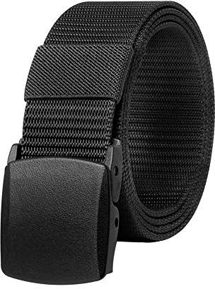 KEYNAT Cintura Uomo Tattica in Nylon con Fibbia Plastica, Cinture Militare in Tela 125cm*3.8cm, Regolabile Casuale Cinghia dei Jeans, Esterne