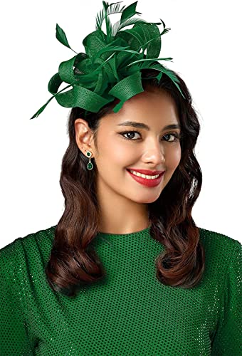 Youllyuu Tè Party Fiore Fascinators Kentucky Fascia Derby Cappello Piume Matrimonio Nastro Fascinator Cappelli