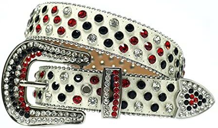 Dsimilarl Western Diamond Borchiato Cinture Bling Bling Luxury Strass Cintura Cinghia Cinto De Strass Cowboy Cowgirl Jeans Beige Rosso 121,9 cm