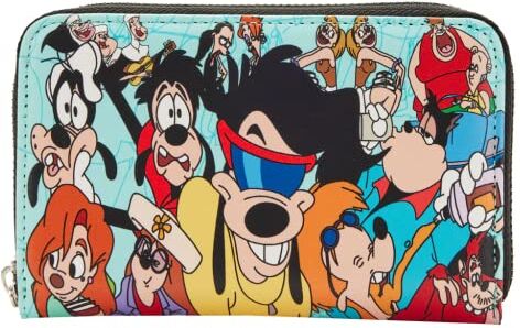 Loungefly Goofy Movie Moments-Portafoglio con Cerniera, Multicolore, Bifold, One Size