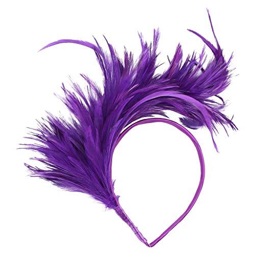 Generic Fascia per capelli da uomo colorata fantasia flapper cuffia vintage fascia di sudore set da uomo (viola, taglia unica)