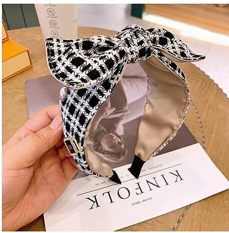 Generico L'originale designer singolo di Dongdaemun in stile Xiaoxiang a 5 caratteri con fiocco di strass tutto-fiammifero e decorazione a fermaglio per capelli con fascia mutevole, F613-Bowknot color caffè