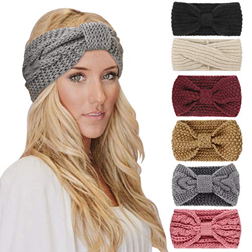 DRESHOW 6 Pezzi Fasce per Capelli Tessuto di Lana Turbante Fascia da Donna Invernale Accessori Cerchietti per Donna Ragazze