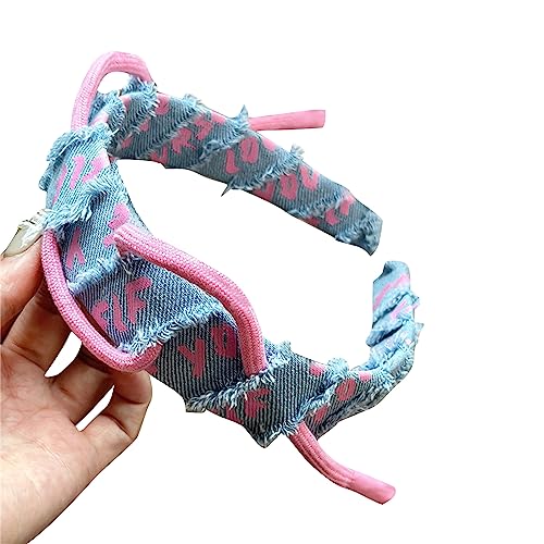 tixoacke Ragazze Blu Jean Fasce Elegante Signora Copricapo Accessori Cravatta Capelli Elegante Primavera Fasce Per Capelli Festa di Compleanno Leggero Hairband