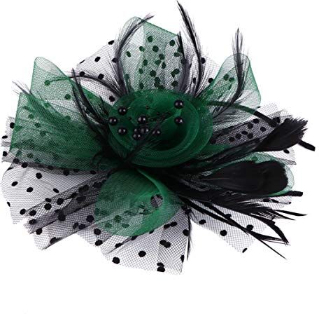 PSVOD Barrette Festivalblack Cocktail Fascinators Vintage Derby Bowler Head Perline Dressup Hair Clips Accessori Tea Masquerade Hairband Fascia nera Accessori for feste Ladies Hairpin bellezza (Color : Bla