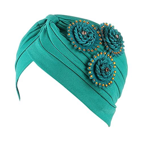 YWSTYllelty Fascia Elastica Capelli Headwear Turban Hat turbante Cap Cancer Floral Wrap Bohemian Hair Cap Ethnic Cover Heardband Cerchietto Bombato Fucsia