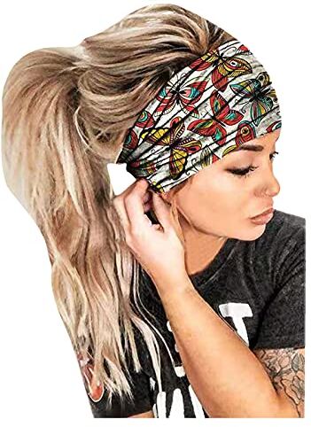 YWSTYllelty Fascia Elastica Capelli Bandana da donna Fascia per Fascia per Fascia per con stampa fascia elastica Cerchietto Senza Denti