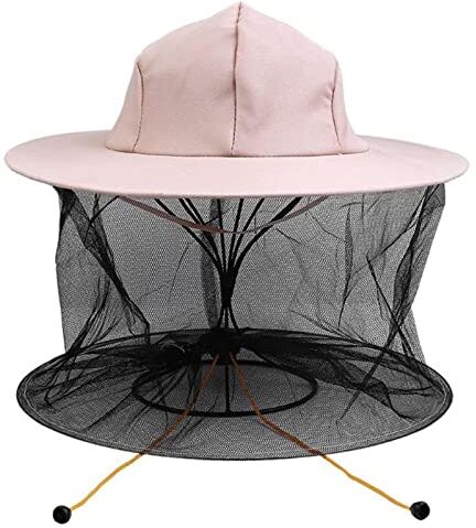 Pomurom Cappello da apicoltura Professionale con Velo, Cappuccio Apicoltura con Rete Traspirante, Copertura Protettiva per Apicoltore per Proteggere Viso, Testa e Collo, Accessorio per Apicoltore Uomo Donna