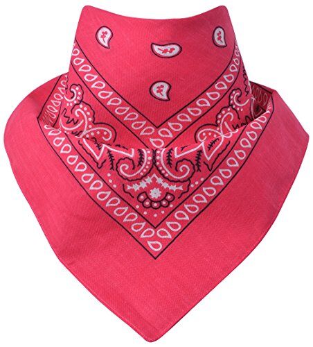 Miobo Bandana/foulard da collo, 100% cotone, taglia unica Paisley rosa. M