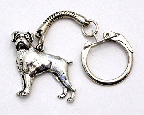 The English Pewter Cufflinks Company Portachiavi in peltro massiccio con cane boxer