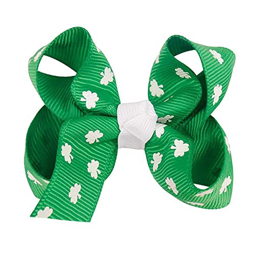 Cuwtheugwg Hawaii St. Hair Band Patrick's Headband Green Hair Design Bow Fermaglio per irlandese elastico Cerchietti Semplici (C, One Size)