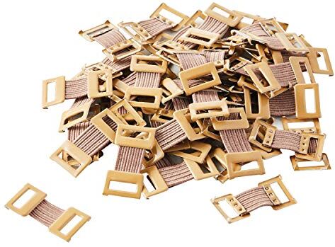 ORIENTOOLS Elastic Bandage Wrap Stretch Metal Clips (Brown)