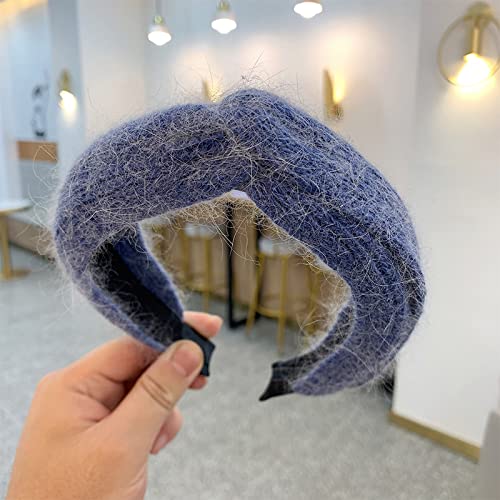 Generic Cerchietto Cerchio per Capelli in Lana Autunno e Inverno Versione Coreana del Nuovo Cerchio per Testa in Peluche di Pelliccia di Coniglio Fermaglio per Capelli a Tesa Larga All-Fiammifero Uscire Picc