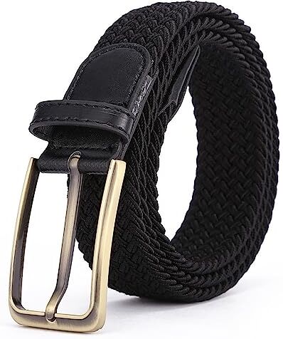 BOZEVON Cintura Elasticizzata Intrecciata Cinture in Tessuto Casual Unisex Cintura Casual Vintage Cinturone Stretch Cinta Regolabile per Uomini e Donne