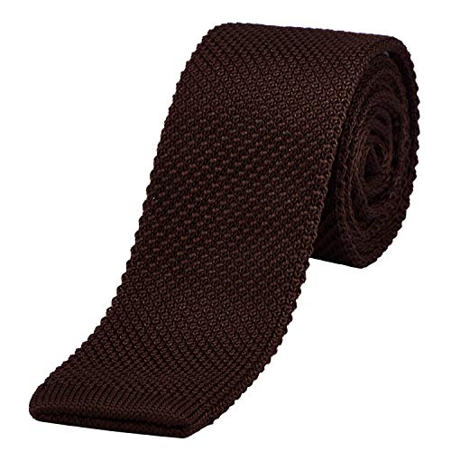 DonDon Cravatta Uomo fatta a maglia 5 cm marrone