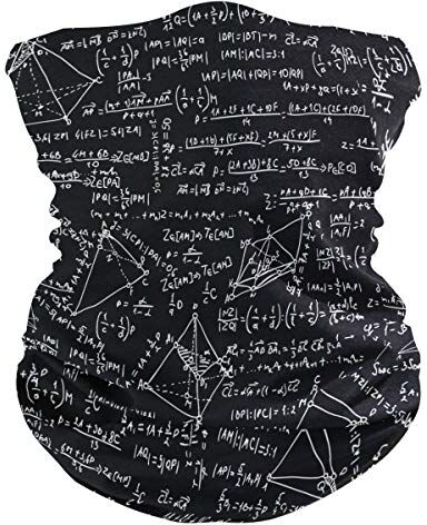 QMIN Fascia Matematica Educazione Modello Bandana Protezione Viso Solare Maschera Collo Ghetta Magica Sciarpa Passamontagna Copricapo per Donne Uomini Ragazze