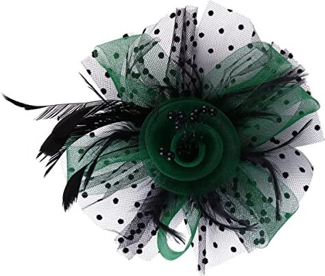 PSVOD Barrette Festivalblack Cocktail Fascinators Vintage Derby Bowler Head Perline Dressup Hair Clips Accessori Tea Masquerade Hairband Fascia nera Accessori for feste Ladies Hairpin bellezza (Color : Bla