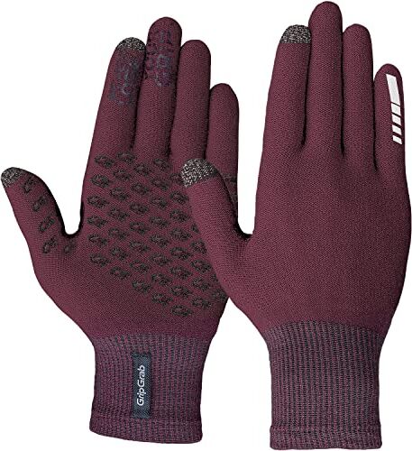 GripGrab Primavera Merino Guanti da ciclismo touch screen antiscivolo a dita intere Guanti da ciclismo Invernali