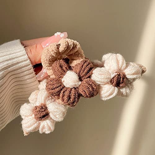 BINGDONGA Wool Headband Women Hair Clips Woolen Flower Knitted Hair Hoop Shark Clip Hair Claw Hair Accessories accessori per capelli ( Size : D )