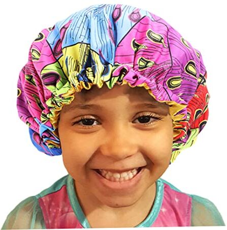 FRCOLOR 2 Pz Berretto Da Notte Di Seta Cuffie Da Doccia Cappello Da Notte Cappucci Per Chemio Per Bambini Cuffia Copricapo Cuffia Per Doccia Bambino Che Fa i Primi Passi Raso Doppio