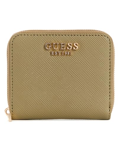 Guess Laurel Portafogli da donna, con cerniera, misura unica, colore: salvia