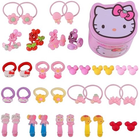 Seatecks 40Pz Fumetto Mollette per Capelli Bambini Animale Multicolore Accessori per Capelli Fermacapelli Bambino Confezione Regalo Set per Festival Foto Puntelli e Daily Decorate