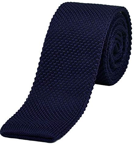 DonDon Cravatta Uomo fatta a maglia 5 cm blu scuro