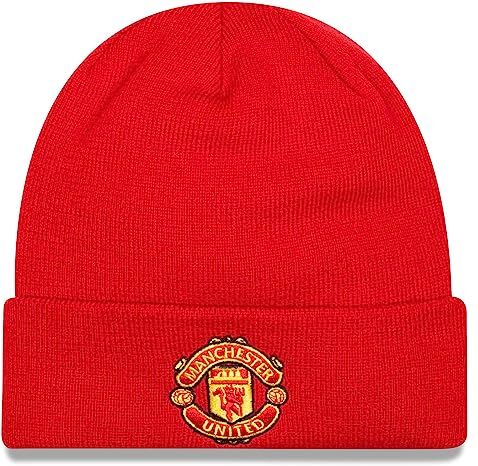 New Era Berretto da Uomo Manchester United con Polsino, Rosso (Squadra), Taglia Unica (Taglia Produttore: One)