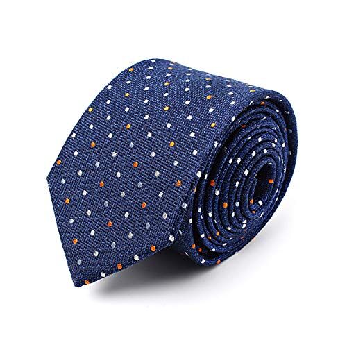 BRERA 67 Cravatta Uomo Blu Micro Pois Colorati Elegante in Seta   Cravattino per Completo 150x7   Cravatte Slim per Vestito da Cerimonia e per Abiti da Lavoro