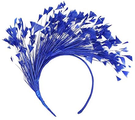 TOPKEAL Cappello da donna per matrimonio, cocktail, in rete, con clip, fascia per capelli, fascia per il sudore da uomo (blu, taglia unica)