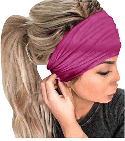 YWSTYllelty Fascia Donna Capelli Band Bandana Print Women Elastic Head Headband Headband Wrap Hair Headband Cerchietto Bombato Rosso