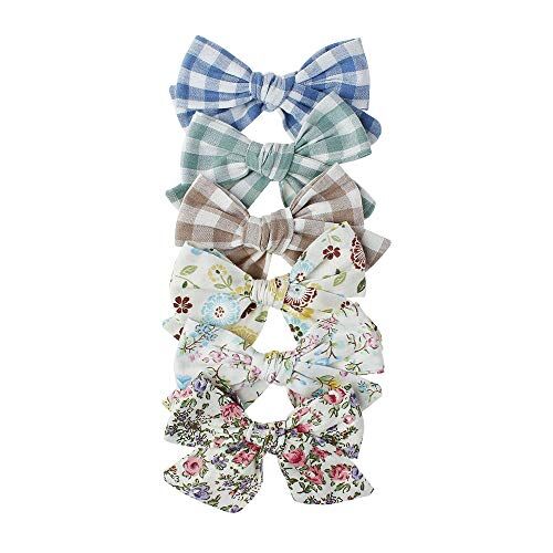 OMICE 6 Pz/Set Bambino Bambini Stampa Floreale Boemia Copricapo Bambini Accessori Per Capelli Archi Barrette Bowknot Forcine Bambina Fiocco Capelli Clip (DSJ07)