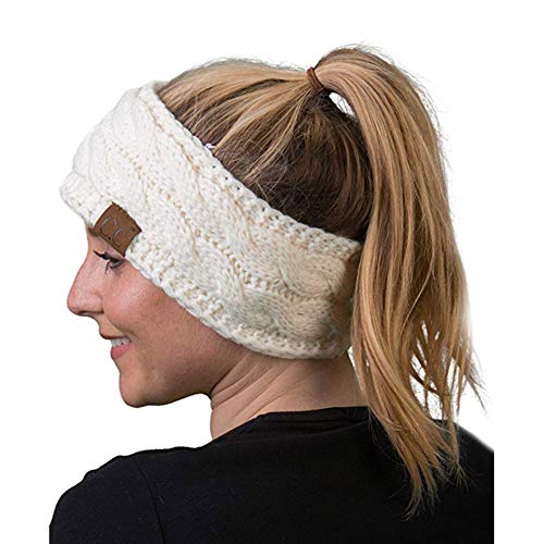 YONKINY Fascia Capelli Donna Invernali Caldo Elastico Moda Fascia per Capelli Accessori per Capelli Copricapo Cerchietti Turbante (Bianco)