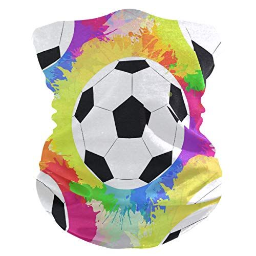 QMIN Fascia arcobaleno sport pallone da calcio bandana protezione viso solare collo ghetta magica sciarpa passamontagna copricapo per donne, uomini, ragazzi e ragazze