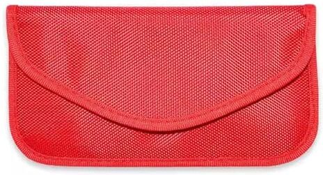 LMLXYZ Borsa Faraday Borsa Faraday di Grado Militare, per Protezione EMP e Protezione EMF Jammer WiFi con Scudo EMF in Tessuto con Blocco RFID (Color : Red, Size : 20cmx10cm)