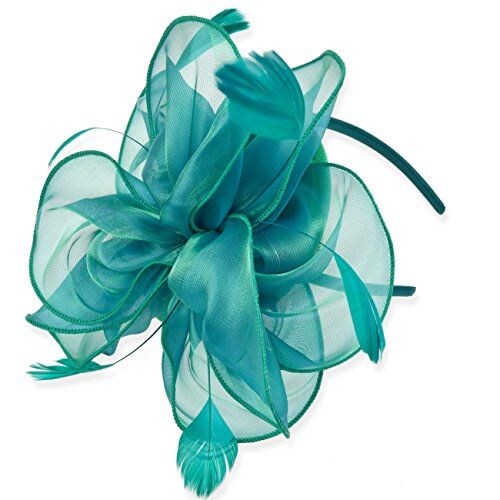 DRESHOW Fascinators per Capelli da Donna Fascinator Chapeau Nuptiale Plumes Cheveux Clip Accessoires Cocktail Royal Ascot