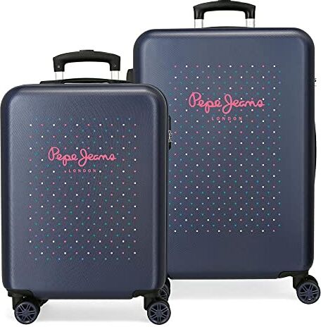 Pepe Jeans Molly, Set Valigie Rigide 55 68cm Bambine E Ragazze, Multicolore, 68 cms