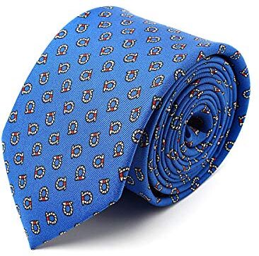 BRERA 67 Cravatta Uomo Azzurro Elegante in Seta   Cravattino per Completo 150x7   Cravatte Slim per Vestito da Cerimonia e per Abiti da Lavoro