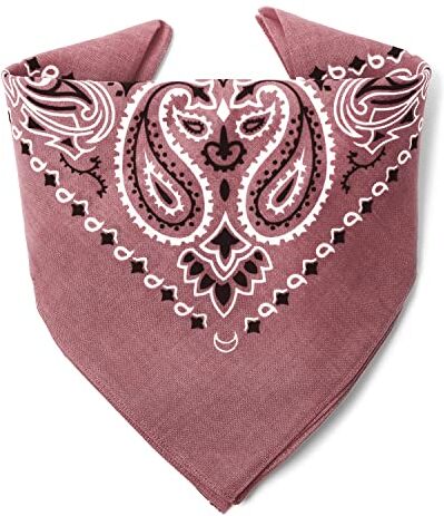 ...KARL LOVEN Bandana Terracotta Motivo Paisley 100% Cotone Spessore Superiore 20 Colori Esclusivi