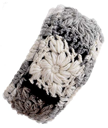Gheri Fascia invernale in pile di lana, stile bohémien, hippie, con fiori