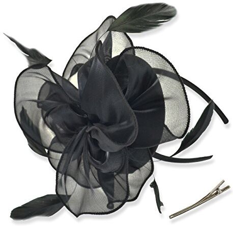 DRESHOW Fascinators per Capelli da Donna Fascinator Chapeau Nuptiale Plumes Cheveux Clip Accessoires Cocktail Royal Ascot