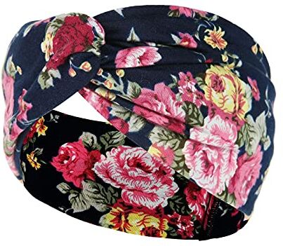 Generico Fasce annodate largo per le donne Stampa sportiva Leopard Elasticità Fascia per ragazze Fasce Moda Boho Yoga Fascia per Cappello Sciarpa Attaccato (A, One Size)